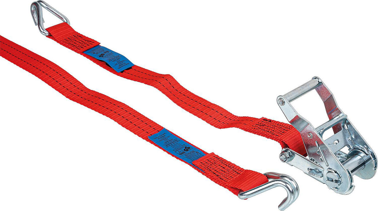 Ratschenzurrgurt, zweiteilig Classic Heavy, 1000kg,6m rot
