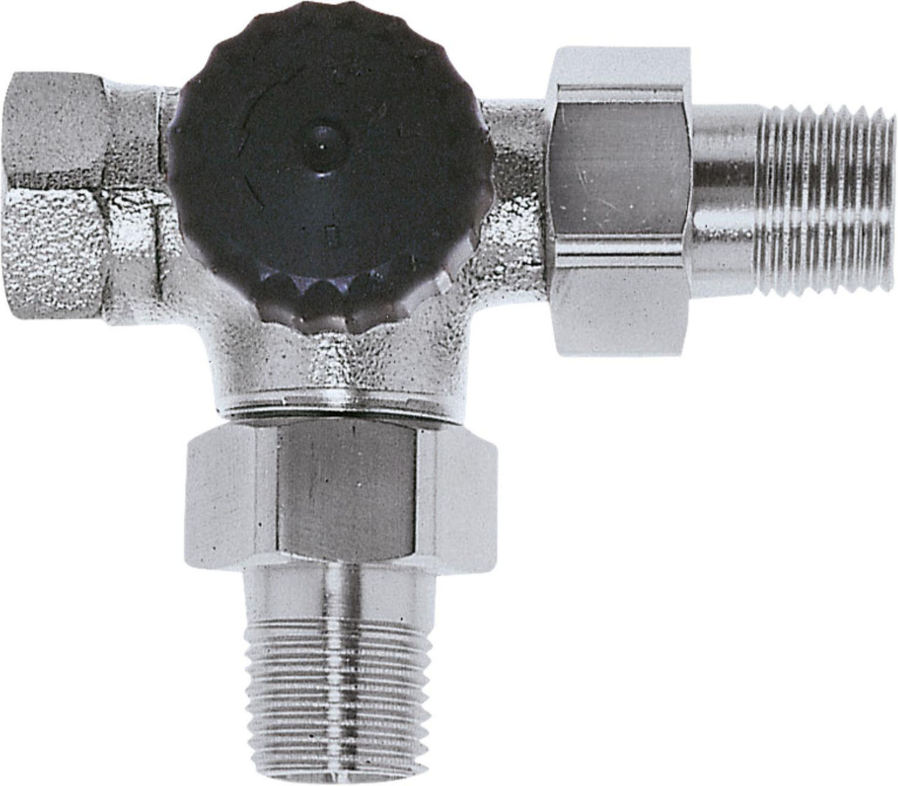 Dreiwege Ventilunterteil Schraubnippel DN 15 (1/2'') Dreiwege Ventilunterteil Schraubnippel DN 15 (1/2'')