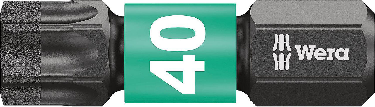 Kraftschrauber Torx®-Bit Wera 867/1 IMP DC TORX® DIY Impaktor mit 1/4"-Antrieb, diamantbeschichtet, T40 x 25 mm VPE = 10 Stück~n~