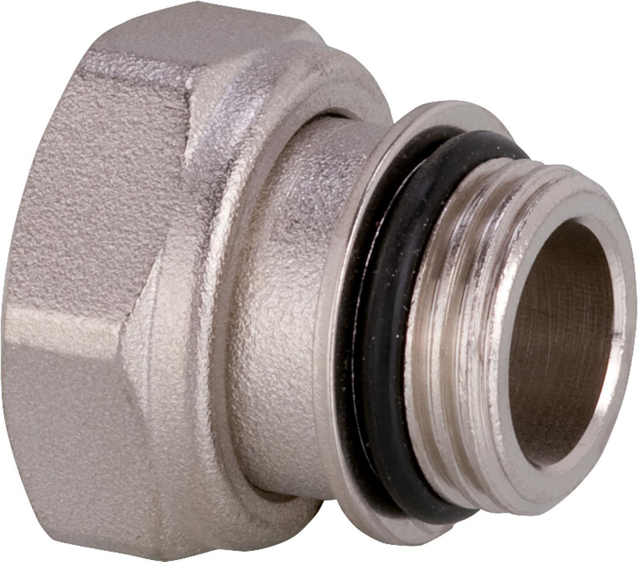 Anschlussverschraubung 3/8x3/4" selbstdichtend mit Überwurfmutter Anschlussverschraubung 3/8x3/4" selbstdichtend mit Überwurfmutter