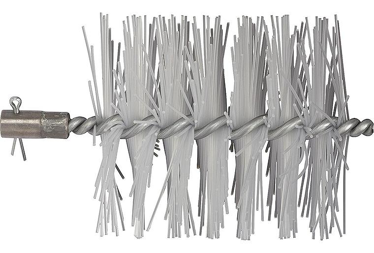 Heizkesselbürste mit IG M10 und Splint, passend für Buderus Stahlkessel, Polyamid transp.