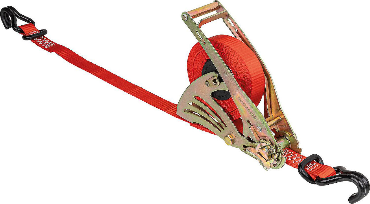 Zurrgurt mit Aufrollmechanik 25mm 600 kg 4,5m Zurrgurt mit Aufrollmechanik 25mm 600 kg 4,5m