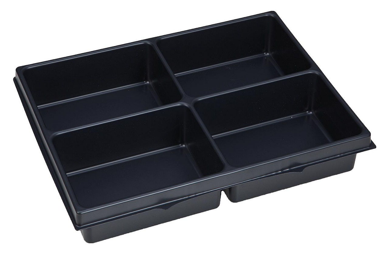 Kleinteileeinsatz 4 Mulden für I-Boxx 72 u. LS-Schublade 72 Kleinteileeinsatz 4 Mulden für I-Boxx 72 u. LS-Schublade 72