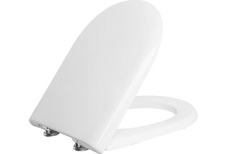 WC-Sitz Laco, weiß, Softclose, aus Duroplast,Edelstahlscharnier WC-Sitz Laco, weiß, Softclose, aus Duroplast,Edelstahlscharnier