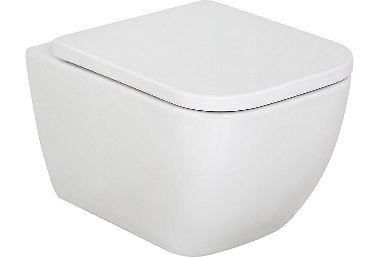 Combi-Pack Angara Wand-Tiefspül WC Spülrandlos und WC-Sitz Angara softclose