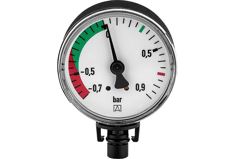 Unterdruckmanometer RF50, -0,7 - +0,9 bar radial, passend für FloCO-Top-2CM Unterdruckmanometer RF50, -0,7 - +0,9 bar radial, passend für FloCO-Top-2CM