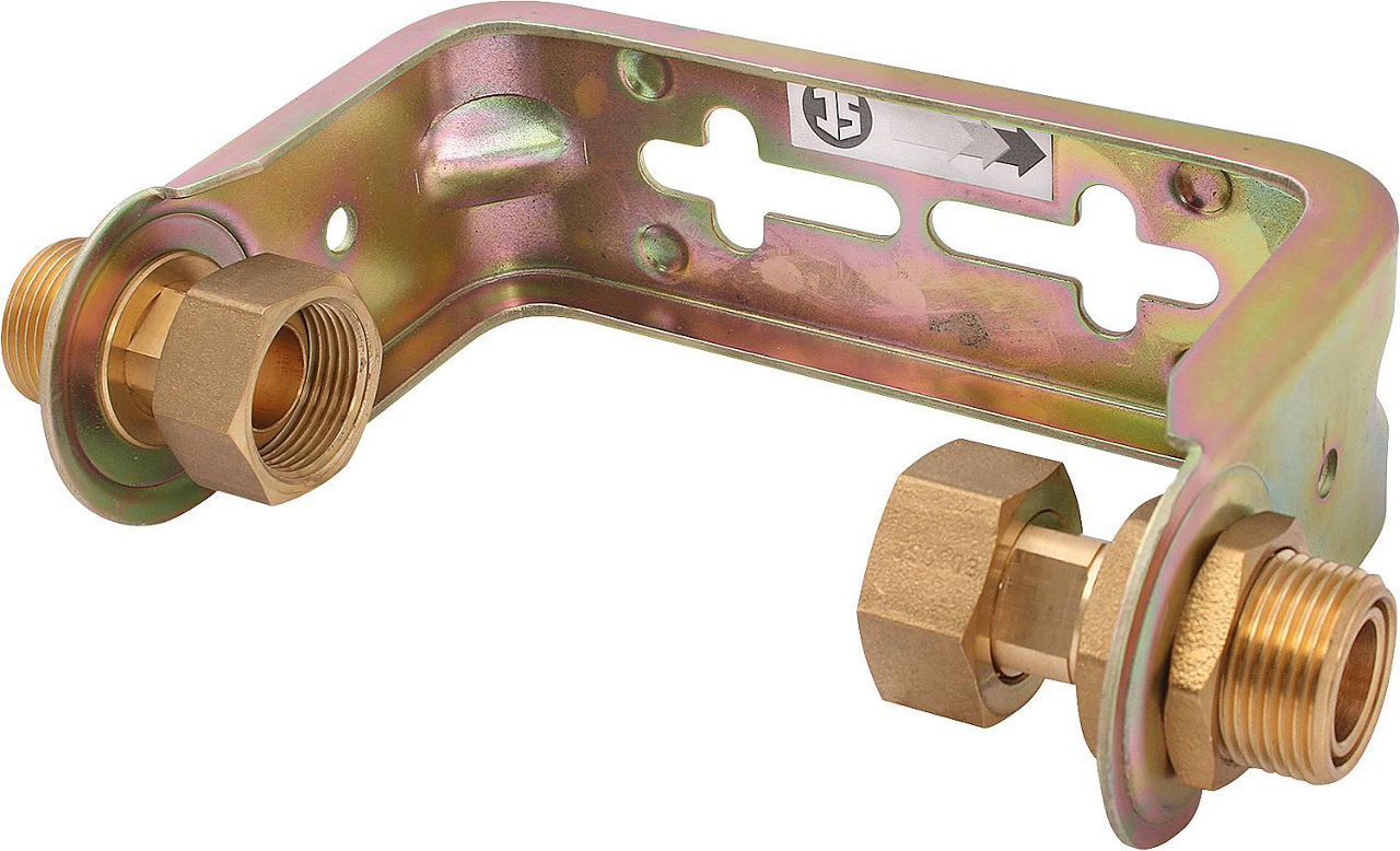 Wasserzählerbügel verzinkt 80mm, DN20(3/4") x DN20(3/4") für Zähler QN1,5 Wasserzählerbügel verzinkt 80mm, DN20(3/4") x DN20(3/4") für Zähler QN1,5