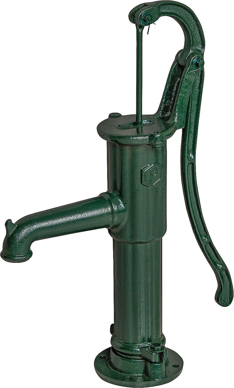 Handpumpe mit Rundflansch Typ 75, 1 1/4", grün Handpumpe mit Rundflansch Typ 75, 1 1/4", grün