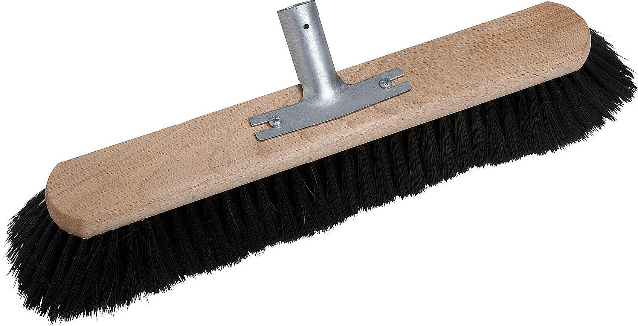 Saalbesen 40cm Holz 8-Reihig mit Metallhalter Haar-Mischung Saalbesen 40cm Holz 8-Reihig mit Metallhalter Haar-Mischung