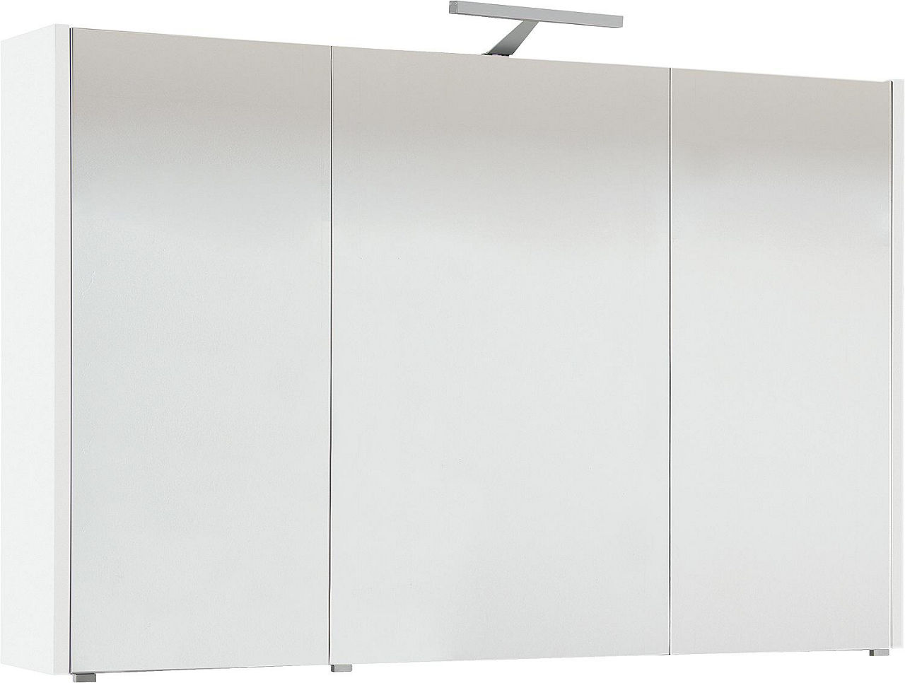 Spiegelschrank mit Beleuchtung weiß Hochglanz 3 Türen 1050x750x188mm Spiegelschrank mit Beleuchtung weiß Hochglanz 3 Türen 1050x750x188mm
