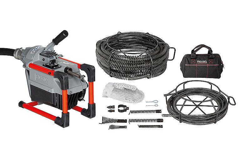 Elektrisches Rohrreinigungsgerät K-60SP Set mit 16/22 Spiralen- und Werkzeugsatz