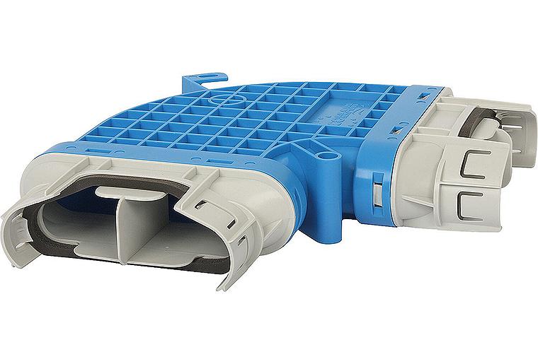 Flachrohrbogen 90° horizontal 52x132 mm - flach unten Flachrohrbogen 90° horizontal 52x132 mm - flach unten