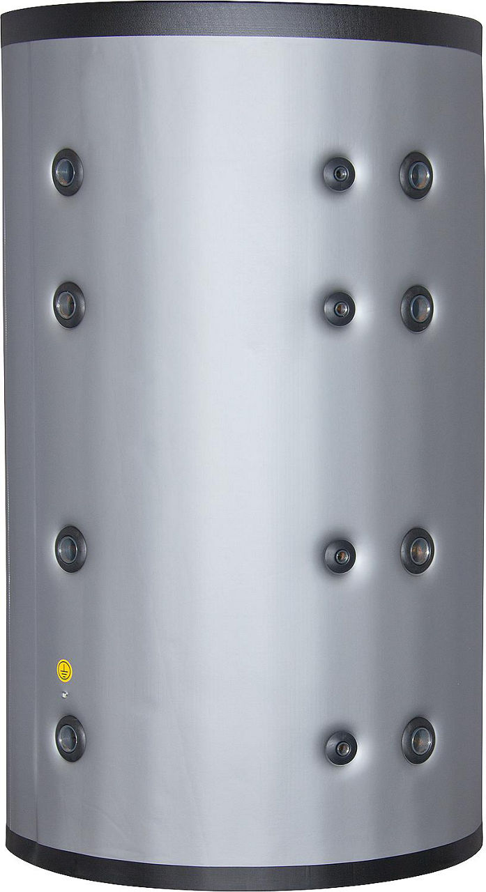 Pufferspeicher PF 5000 (o. R), ohne Wärmetauscher, Inhalt 5013 Liter, Farbe Isolierung Silber Pufferspeicher PF 5000 (o. R), ohne Wärmetauscher, Inhalt 5013 Liter, Farbe Isolierung Silber