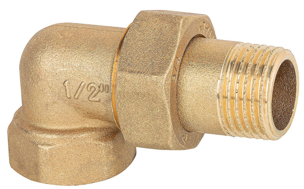 Winkelverschraubung messing DN15 (1/2") AG PN10 Winkelverschraubung messing DN15 (1/2") AG PN10