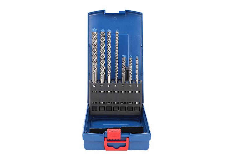 Hammerbohrer-Set BOSCH Expert 7X 7-teilig, 4-Schneider Ø5,6,8 Länge 115mm und Ø6,8,10,12 Länge 165mm