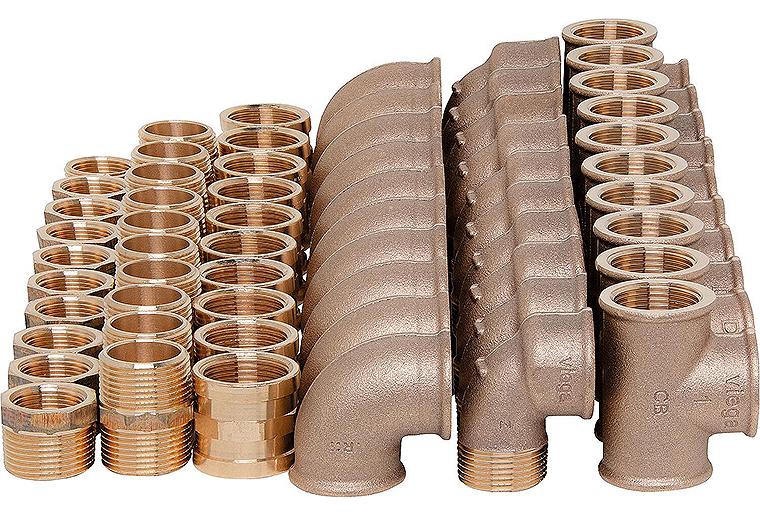 Rotguss-Gewindefittings Vorteilspaket DN25 (1") - 60-teilig