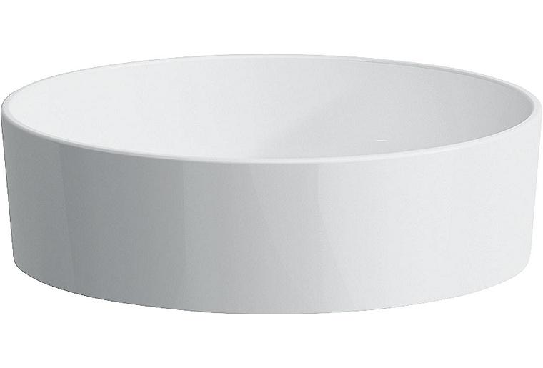 Aufsatz-Waschtisch Laufen Kartell 420x135mm, weiß, ohne Überlauf, ohne Hahnloch
