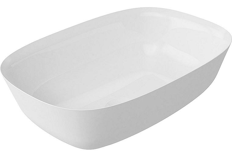 Aufsatz-Waschtisch EIRA BxHxT: 460x152x320 mm Mineralguss weiß Aufsatz-Waschtisch EIRA BxHxT: 460x152x320 mm Mineralguss weiß