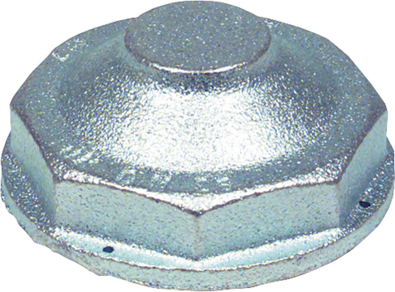 Einstutzen-Überströmkappe DN 40 Anschluss-Gewinde R 2 3/4" verzinkt Einstutzen-Überströmkappe DN 40 Anschluss-Gewinde R 2 3/4" verzinkt