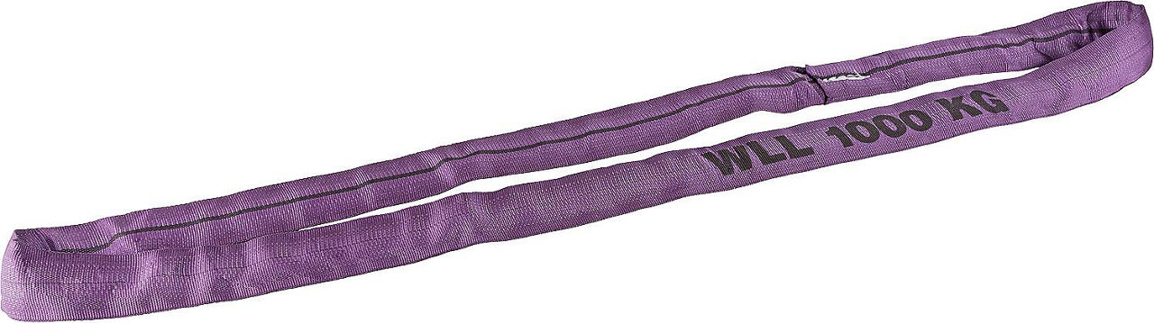 Rundschlinge aus Polyester DIN EN 1492-2 Doppelmantel Grau = 4 t / Länge 1,5 m