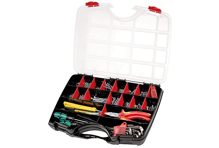 Sortimentskoffer PARAT Organize S mit individuell einteilbaren Fächern, 370x260x55mm Sortimentskoffer PARAT Organize S mit individuell einteilbaren Fächern, 370x260x55mm