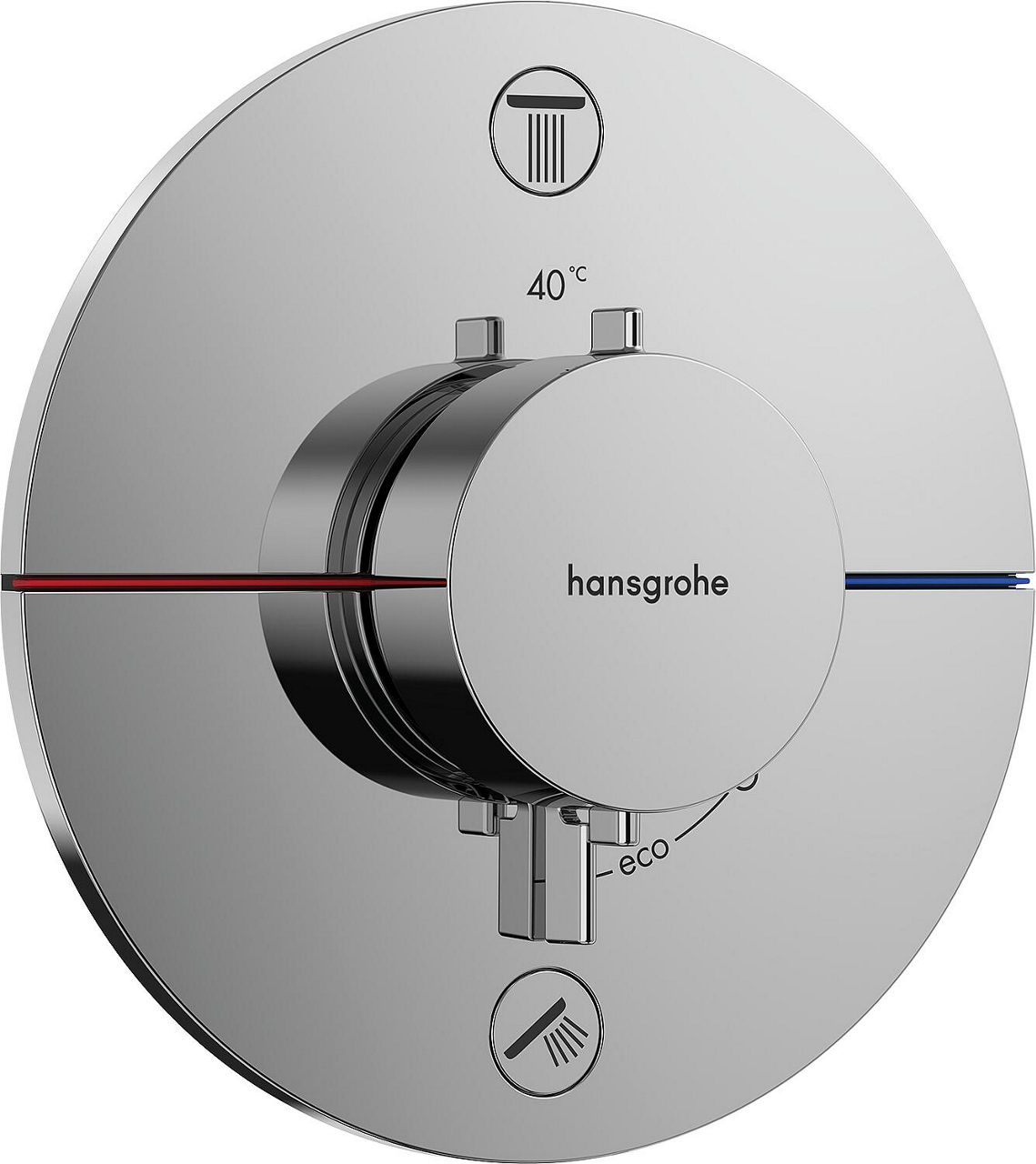 UP-Thermostat Hansgrohe ShowerSelect Comfort S Fertigset 2 Verbraucher chrom UP-Thermostat Hansgrohe ShowerSelect Comfort S Fertigset 2 Verbraucher chrom