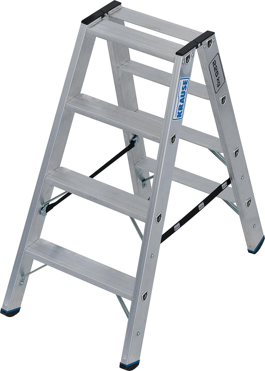 Stufen- Doppelleiter Schwerlast 2x4 Stufen 225 kg Stufen- Doppelleiter Schwerlast 2x4 Stufen 225 kg