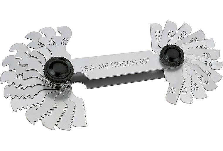Gewindeschablone 0,25-6mm für metrisches Gewinde nach ISO Gewindeschablone 0,25-6mm für metrisches Gewinde nach ISO