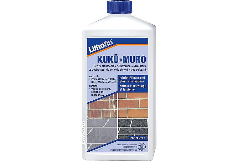 LITHOFIN KUKÜ-MURO Zementschleierentferner - extra stark, 1 l Flasche LITHOFIN KUKÜ-MURO Zementschleierentferner - extra stark, 1 l Flasche
