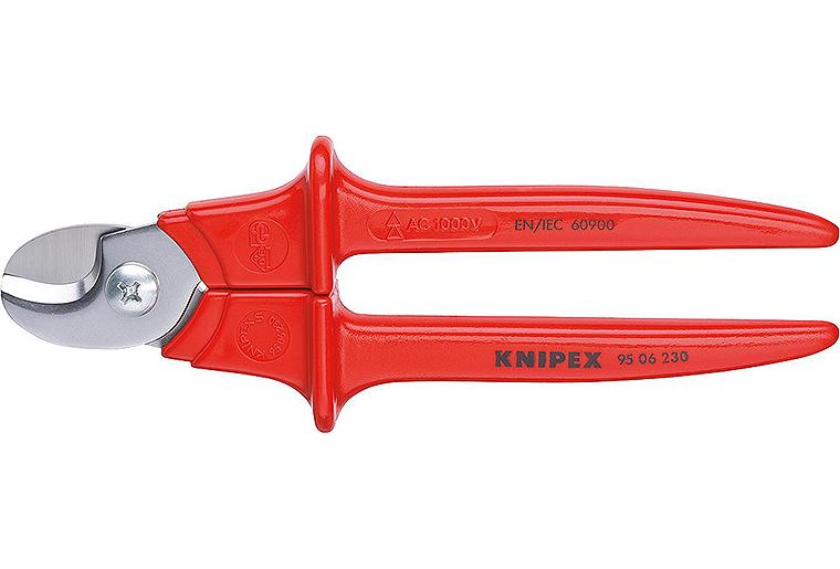 Kabelschere poliert VDE isoliert mit Kunststoff umspritzt Länge 230mm Kabelschere poliert VDE isoliert mit Kunststoff umspritzt Länge 230mm