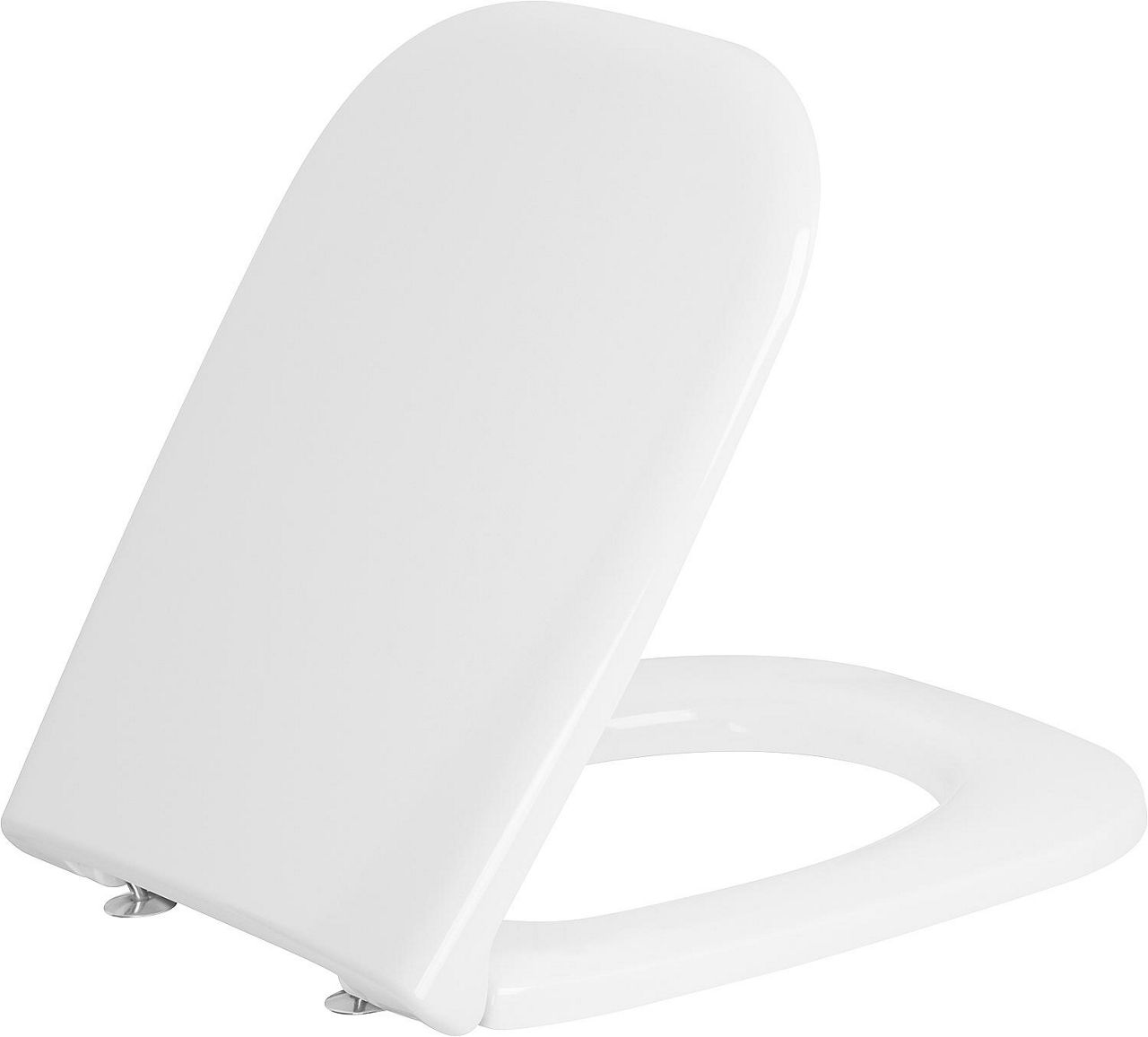 WC-Sitz Duravit D-Code ohne Softclose, Scharniere Edelstahl, Weiß WC-Sitz Duravit D-Code ohne Softclose, Scharniere Edelstahl, Weiß