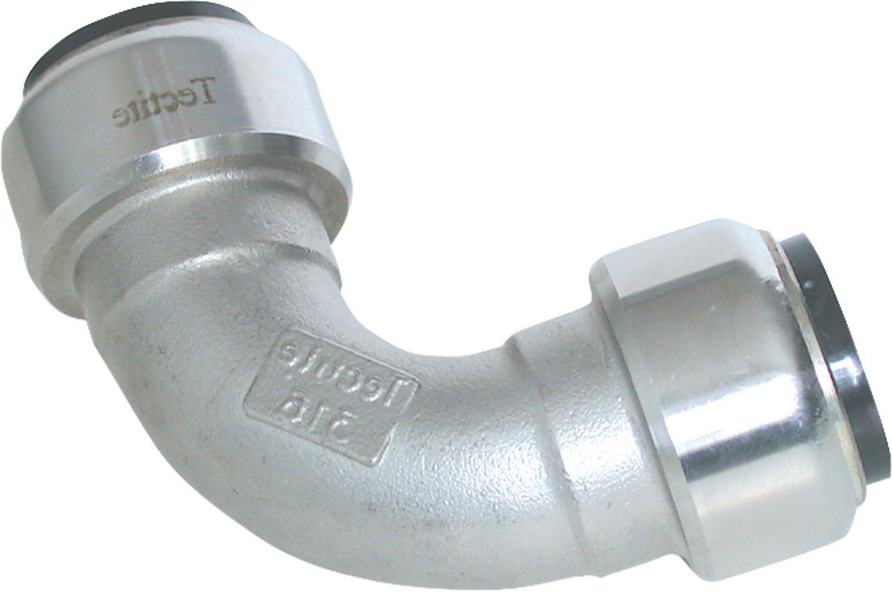 Edelstahl-Steckfitting Bogen 90° (i/i) 18 mm Edelstahl-Steckfitting Bogen 90° (i/i) 18 mm