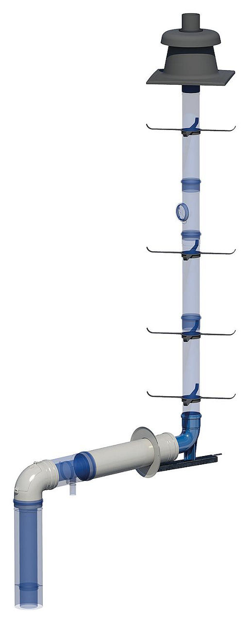 CondensBlue Basisset 2 Schacht inkl. Verbindungsleitung, starr doppelwandig DN 80 - 80/125 CondensBlue Basisset 2 Schacht inkl. Verbindungsleitung, starr doppelwandig DN 80 - 80/125