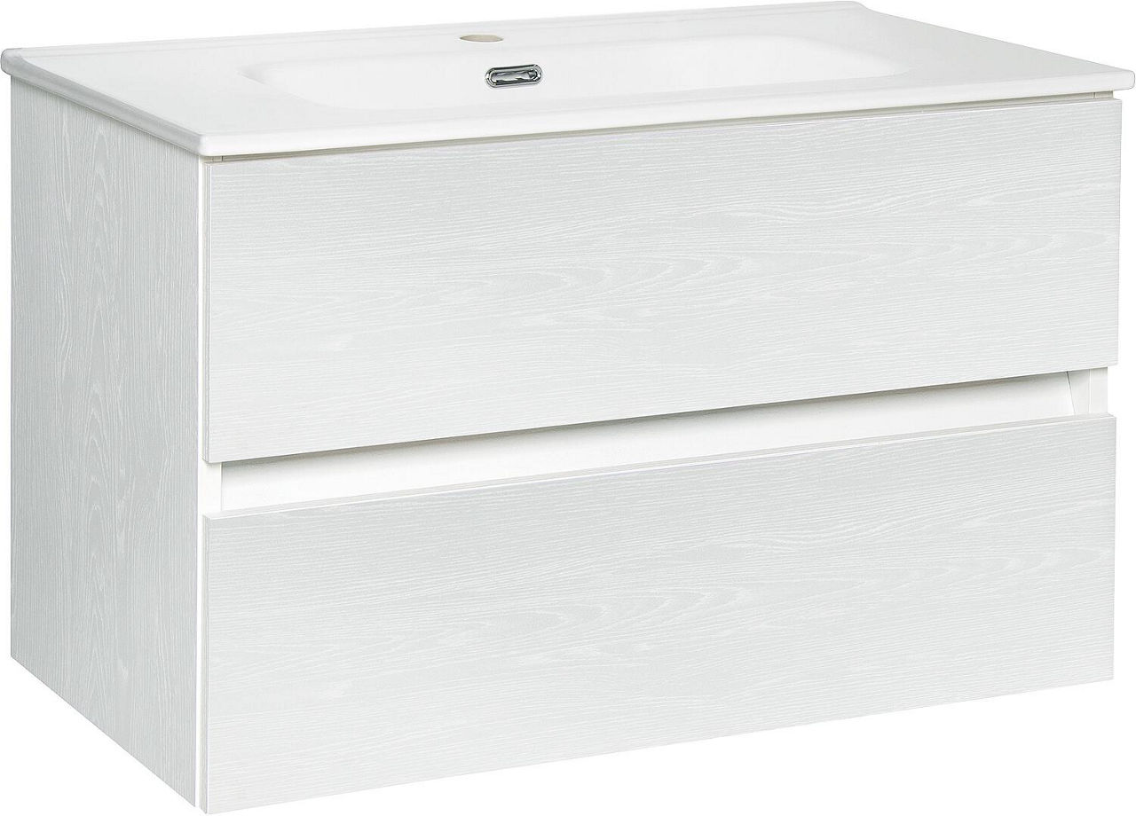 WTU+Keramik-WT Kora, Weiß Esche, 2 Auszüge, 805x516x470mm