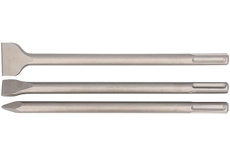Meißelset HELLER® 3-tlg mit SDS-max Aufnahme Spitz-, Flach - und Spatmeißel Meißelset HELLER® 3-tlg mit SDS-max Aufnahme Spitz-, Flach - und Spatmeißel