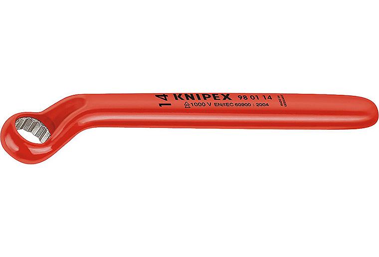 Ringschlüssel KNIPEX isoliert bis 1000V gekröpft SW22 Ringschlüssel KNIPEX isoliert bis 1000V gekröpft SW22