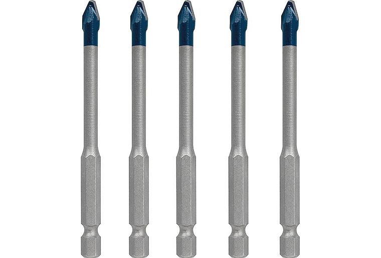 Fliesenbohrer-Set BOSCH 5-teilig HardCeramic Ø 6 mm, Länge 90mm mit 1/4" Sechskantaufnahme Fliesenbohrer-Set BOSCH 5-teilig HardCeramic Ø 6 mm, Länge 90mm mit 1/4" Sechskantaufnahme