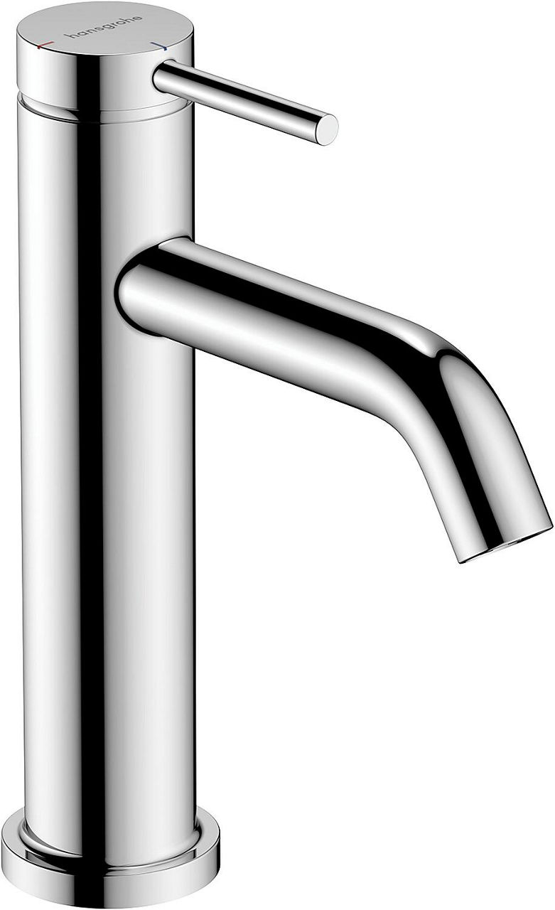 Waschtischmischer Hansgrohe 110 Tecturis S Ausladung 116 mm mit Zugstangen-Ablaufgarnitur chrom
