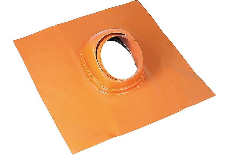 Dachpfanne Wolf, DN160 Schrägdach 25-45Grad 500x500mm, rotbraun2651549