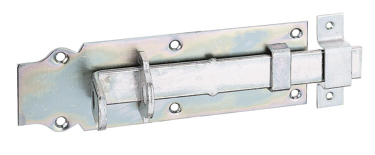Schlossriegel gerade,mit befestigter Schlaufe, 200x73 mm, galvanisch verzinkt, dickschichtpassiviert Schlossriegel gerade,mit befestigter Schlaufe, 200x73 mm, galvanisch verzinkt, dickschichtpassiviert