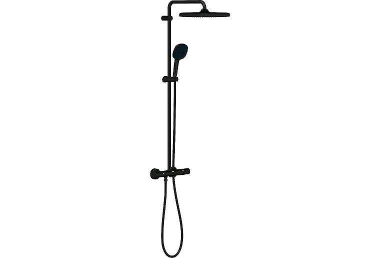 Brause-System Grohe Tempesta 250 Cube, mit Thermostatbatterie, phantom black