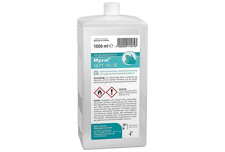 Händedesinfektionsmittel MYXAL SEPT 90 SE 1l Hartflasche
