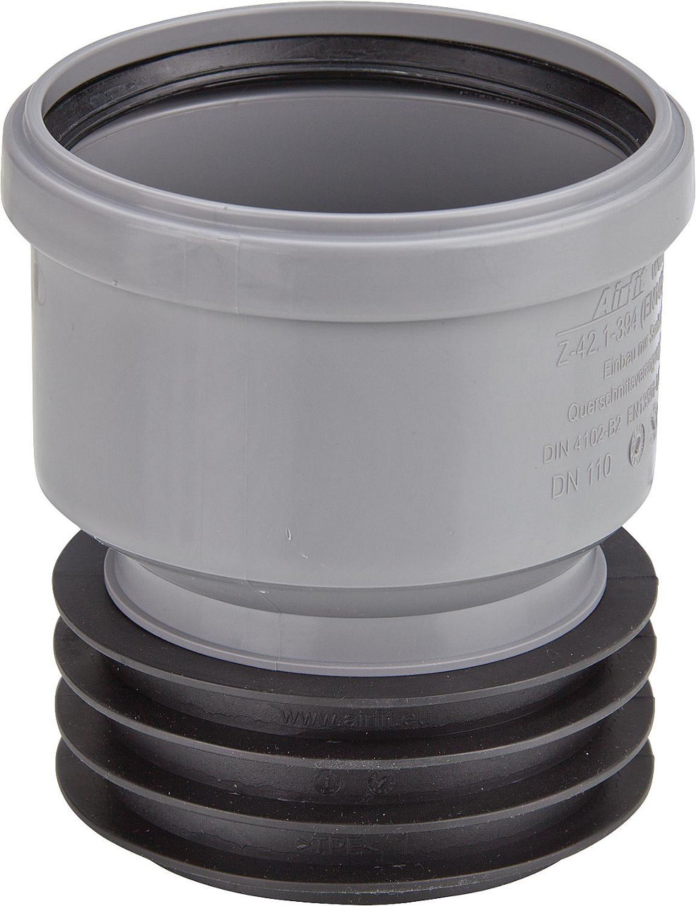 Steckmuffe Airfit-Plus exzentrisch aus PP, für Rohre ab 100 mm Ø innen, Größe DN 110x110 Steckmuffe Airfit-Plus exzentrisch aus PP, für Rohre ab 100 mm Ø innen, Größe DN 110x110