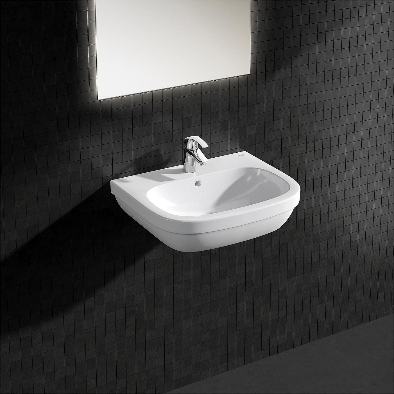 Waschtisch Grohe Euro BxHxT: 600x149x482 mm Keramik weiß