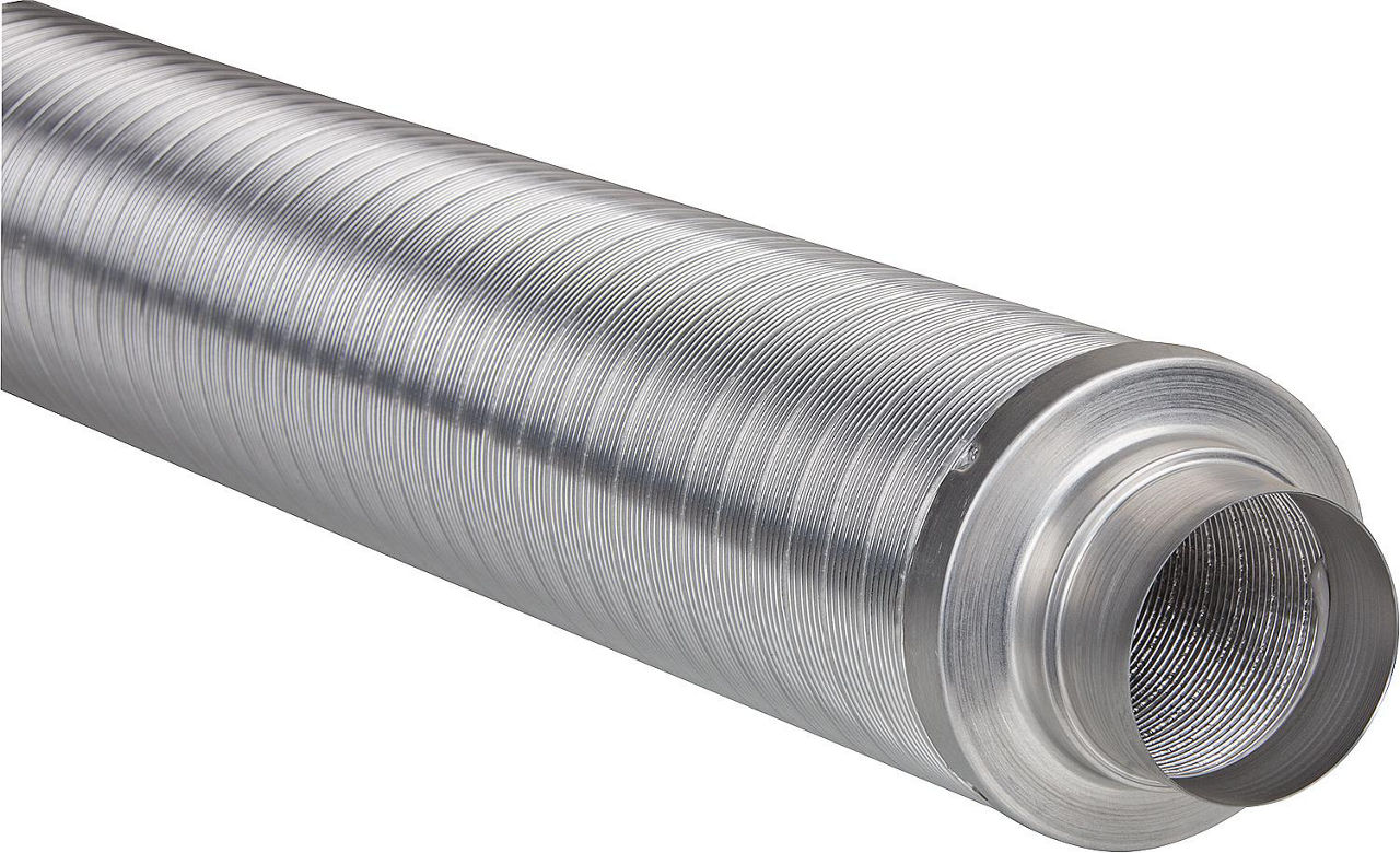 Flexible-Telefonie- Rohrschalldämpfer 100 mm Dämmung 25 mm