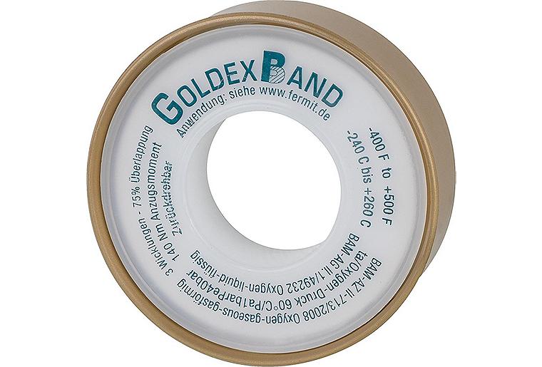 PTFE-Gewindedichtband (DVGW) FERMIT GoldexBand 12,7mm x 13,3m PTFE-Gewindedichtband (DVGW) FERMIT GoldexBand 12,7mm x 13,3m