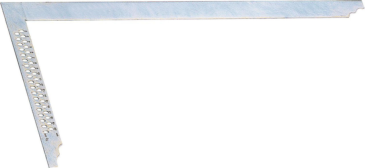 Zimmermannswinkel ZWZA800 Länge 80cm, Schenkelbreite 35mm Anreißlöcher alle 0,5cm