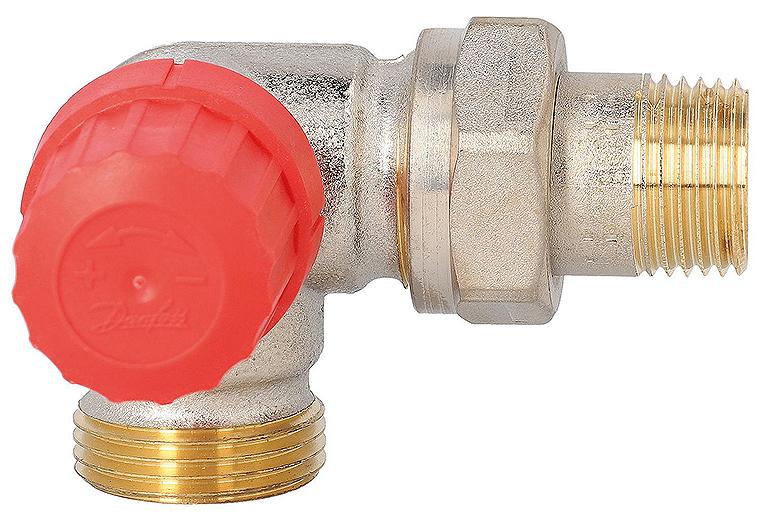 Thermostatventil Danfoss RA-N15, Winkeleck links, DN15 (1/2")xDN20 (3/4") Eurokonus