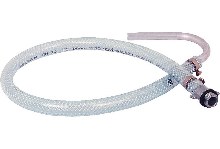 PVC-Schlauch komplett mit mit Düsenrohr und Anschluss- verschraubung, Länge: 750 mm