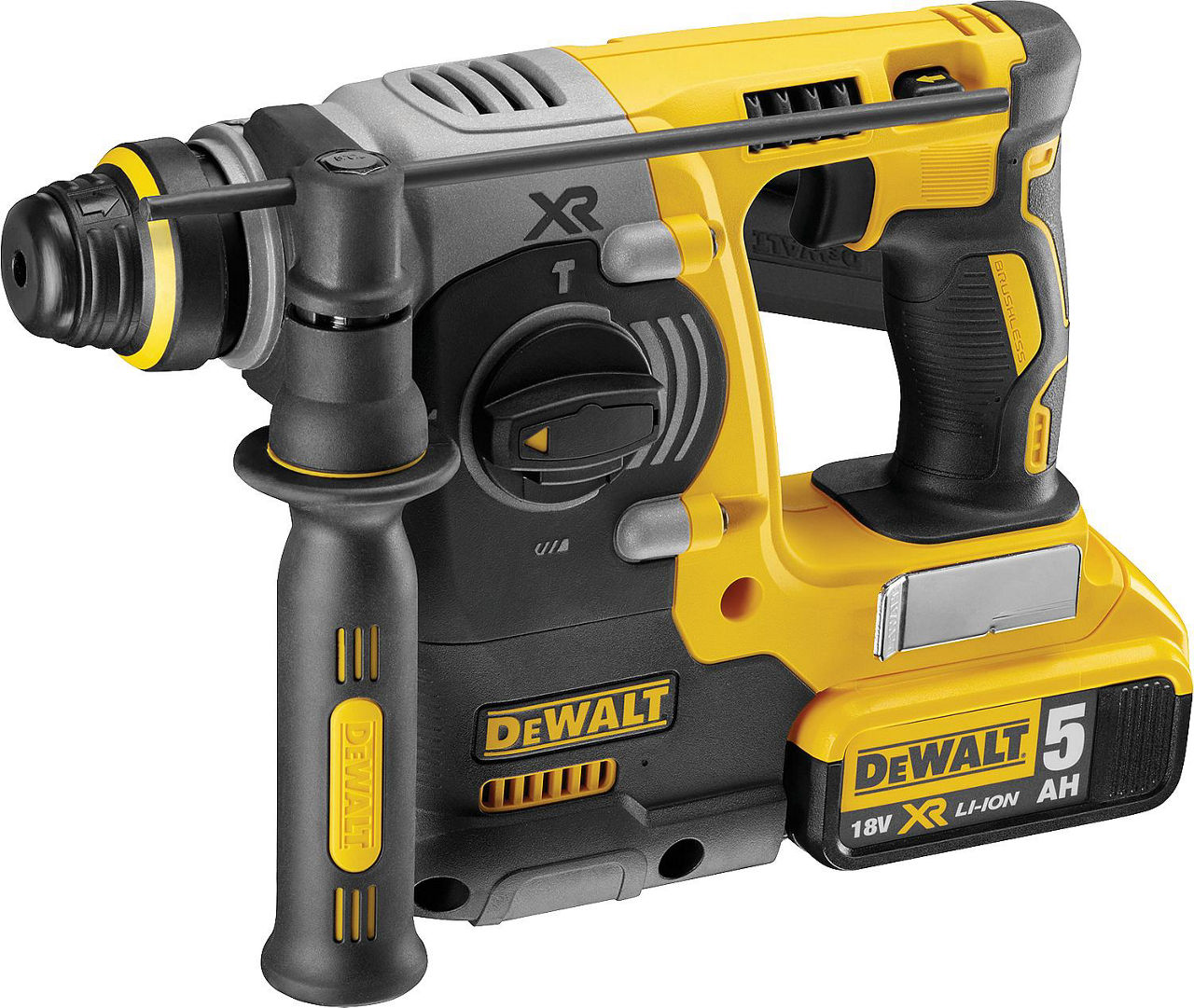 Akku-Bohr- und Meißelhammer DeWALT 18V DCH273P2T mit SDS-Plus Aufnahme u. 2x 5,0 Ah Akkus und Ladegerät